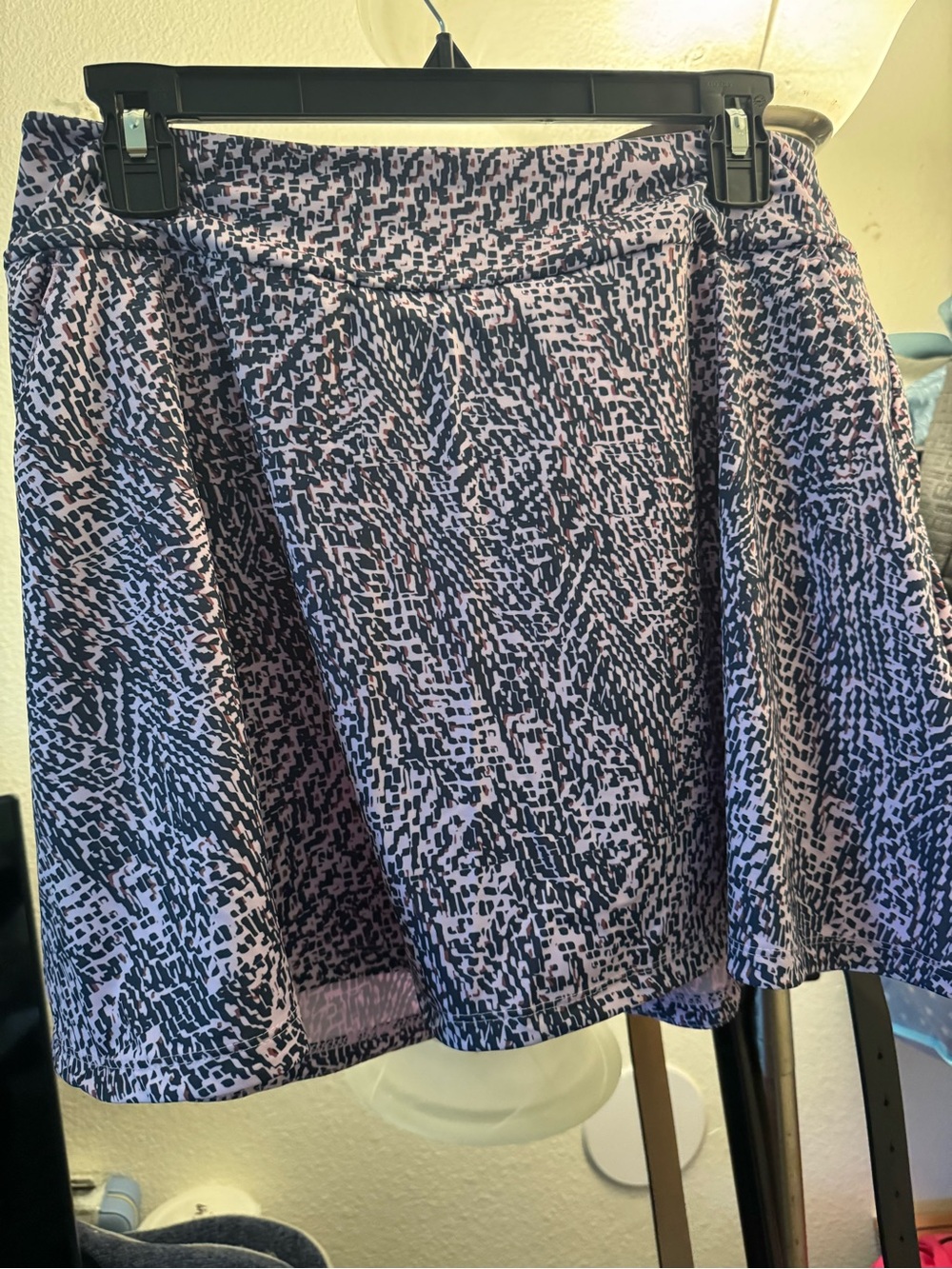 adidas Lavender and Black Printed Skater Skirt